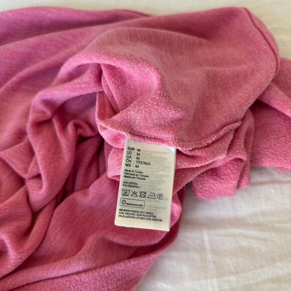 H&M Pink Melange Boat Neck Ribbed Trim Crew Sweater - Picture 5 of 5